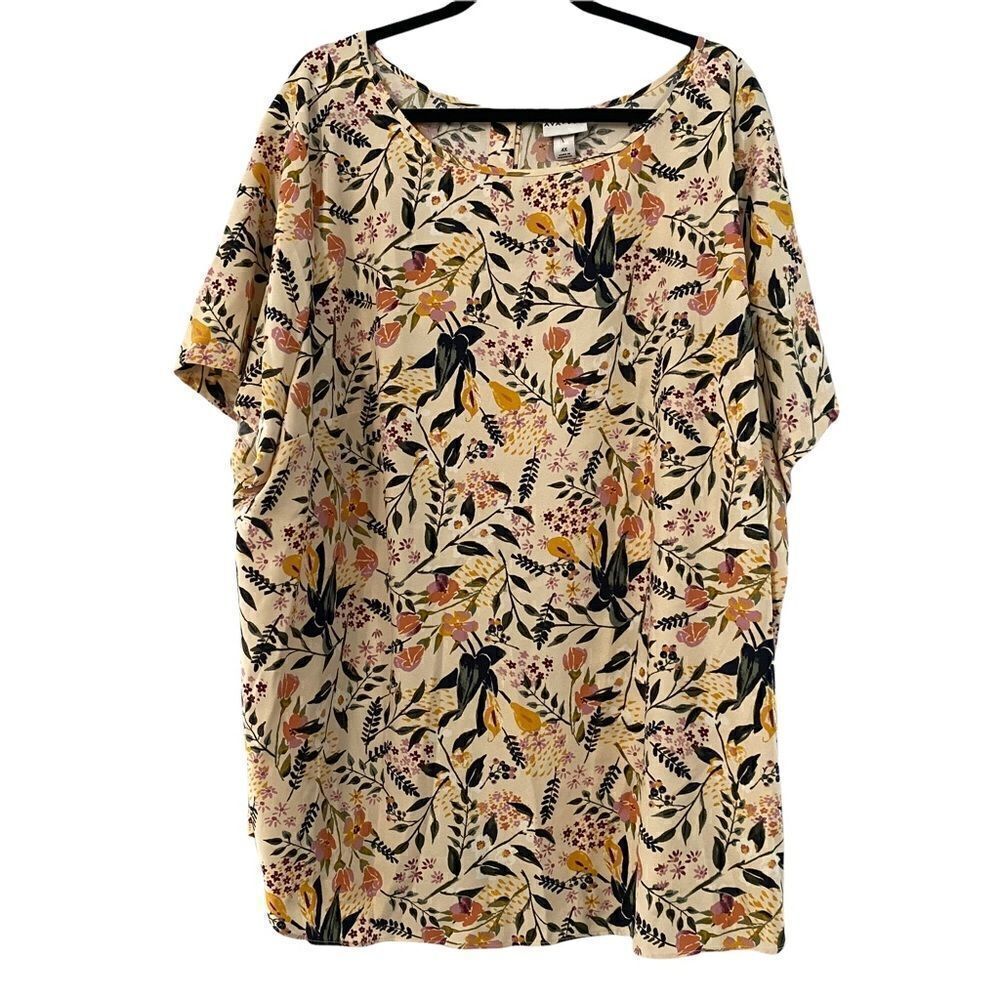 Ava & Viv size 4x floral top NWOT